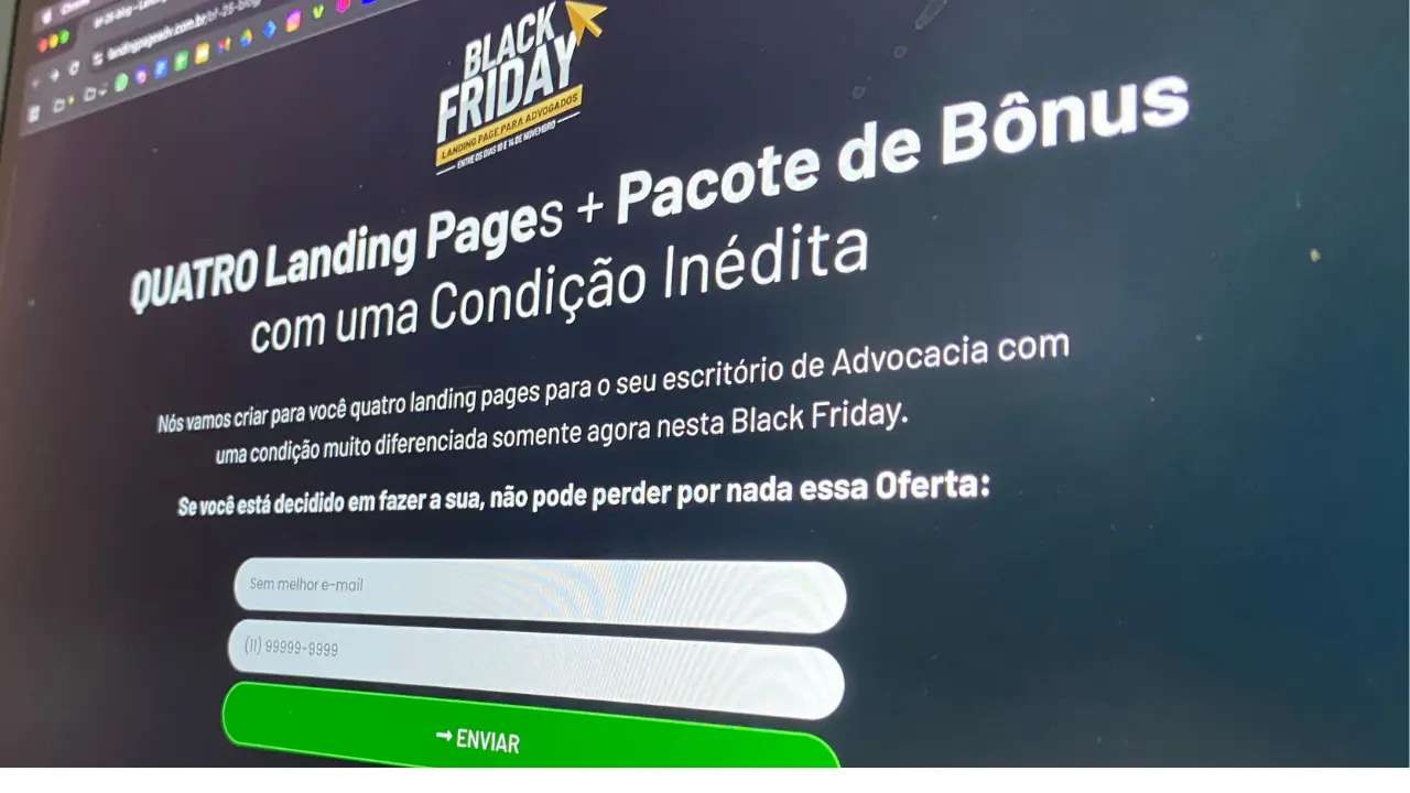 Black Friday Landing Pages Para Advogados: A Melhor Oferta do Ano