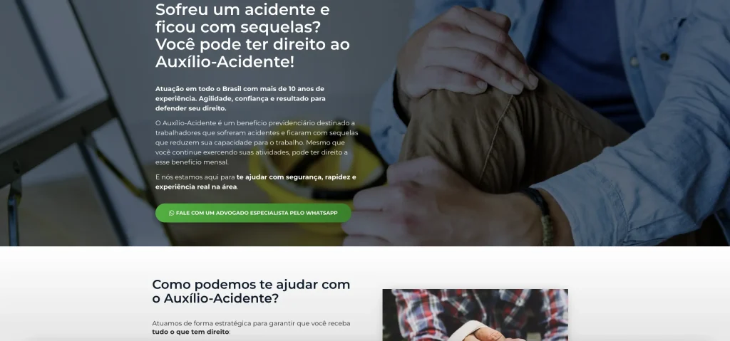 Landing page advogado previdenciário