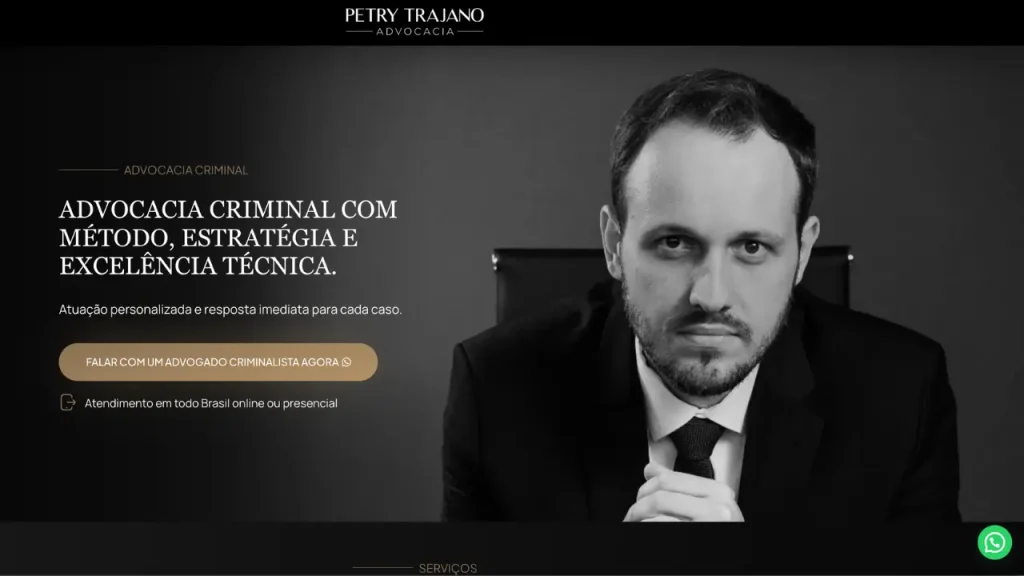 Exemplos de Landing Page Para Advogado 2026, Landing Page Advogado Criminal