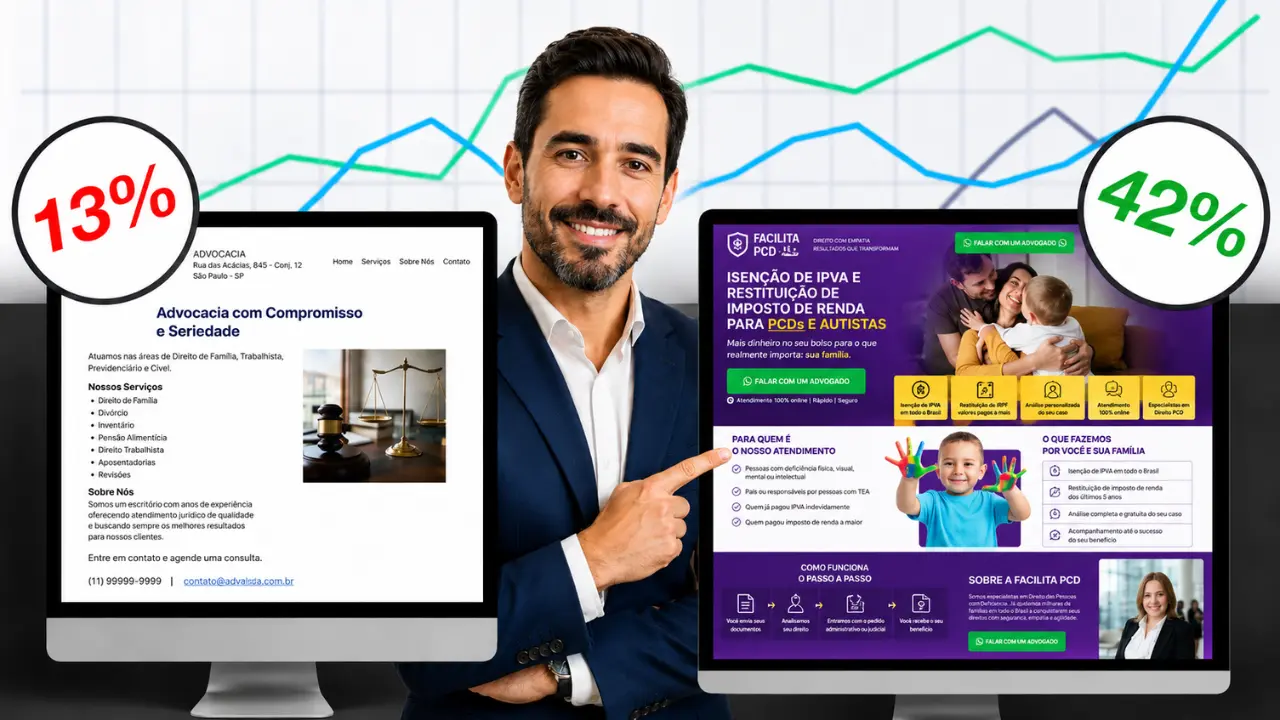 Saiba quais são os 4 erros mais comuns na landing page advogado e como evitá-los para gerar mais contatos e converter melhor no seu escritório.